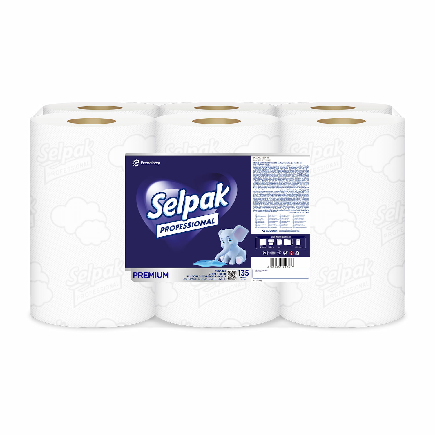 Selpak Professional Premium Sensörlü Havlu 21 cm - 135m