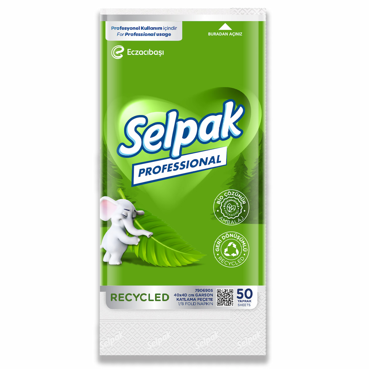 Selpak Professional Recycled 1/8 Garson Katlama Peçete