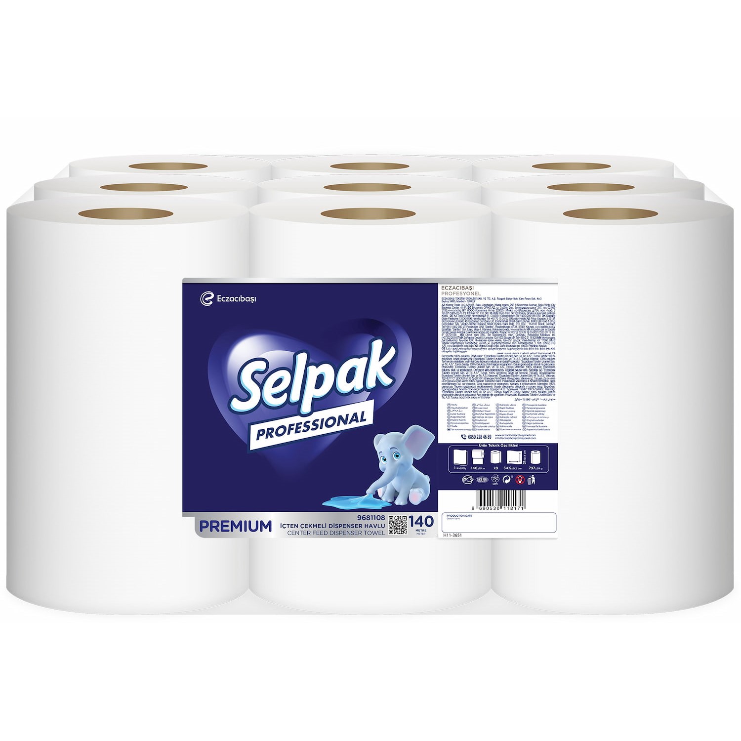 Selpak Professional Premium Полотенце с внутренней вытяжкой 140 м