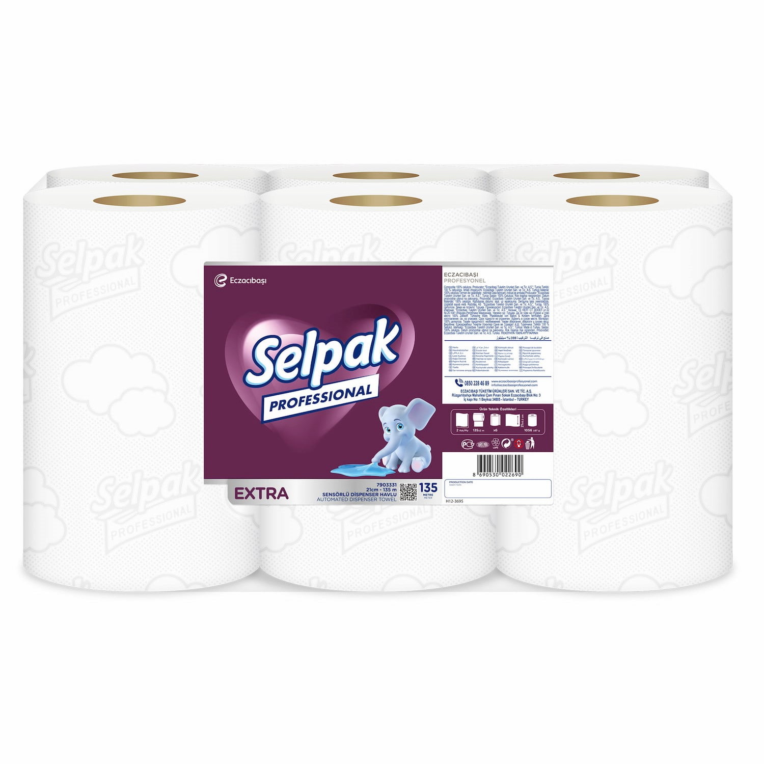 Selpak Professional Extra Sensörlü Havlu 21 cm - 135m